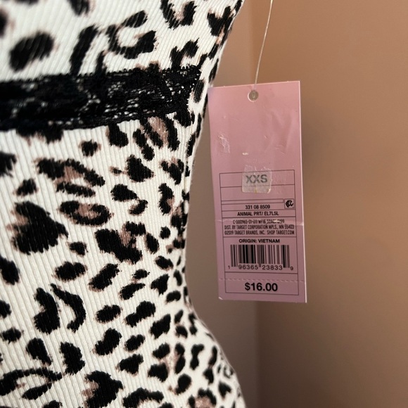 NWT Wild Fable cheetah leopard ribbed tank mini dress - Picture 3 of 5